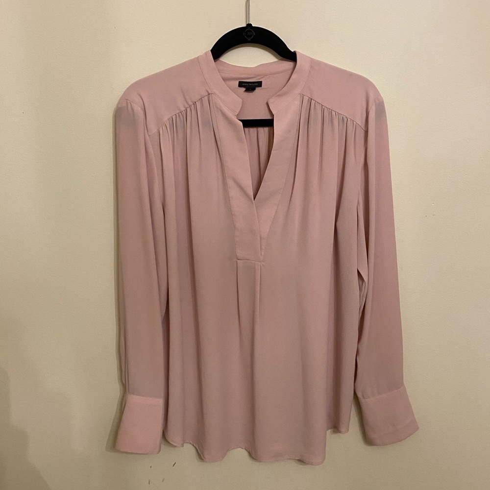 Ann Taylor Flowy Pink Shirt